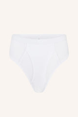 Rib Boyfriend Briefs White