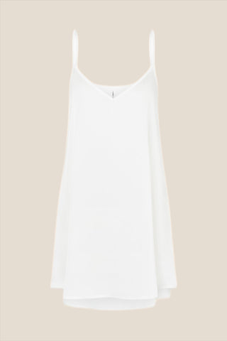 Coquette Silk Mini Dress White
