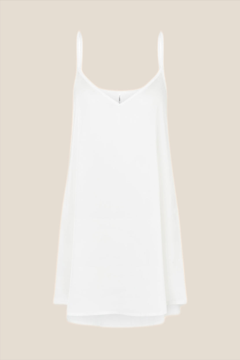 Coquette Silk Mini Dress White