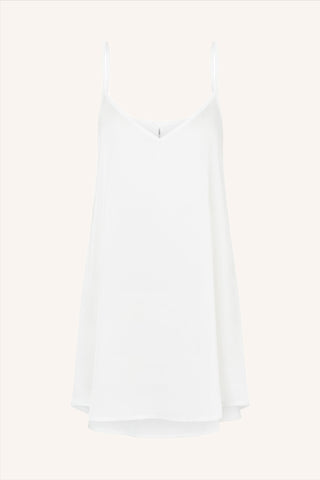 Mon Cheri Silk Mini Dress White