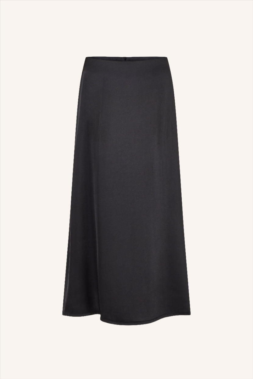 Mon Cheri Silk Skirt Black
