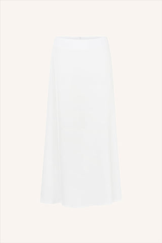 Mon Cheri Silk Skirt White