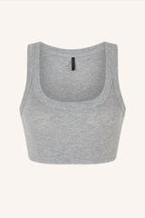 Rib Crop Grey