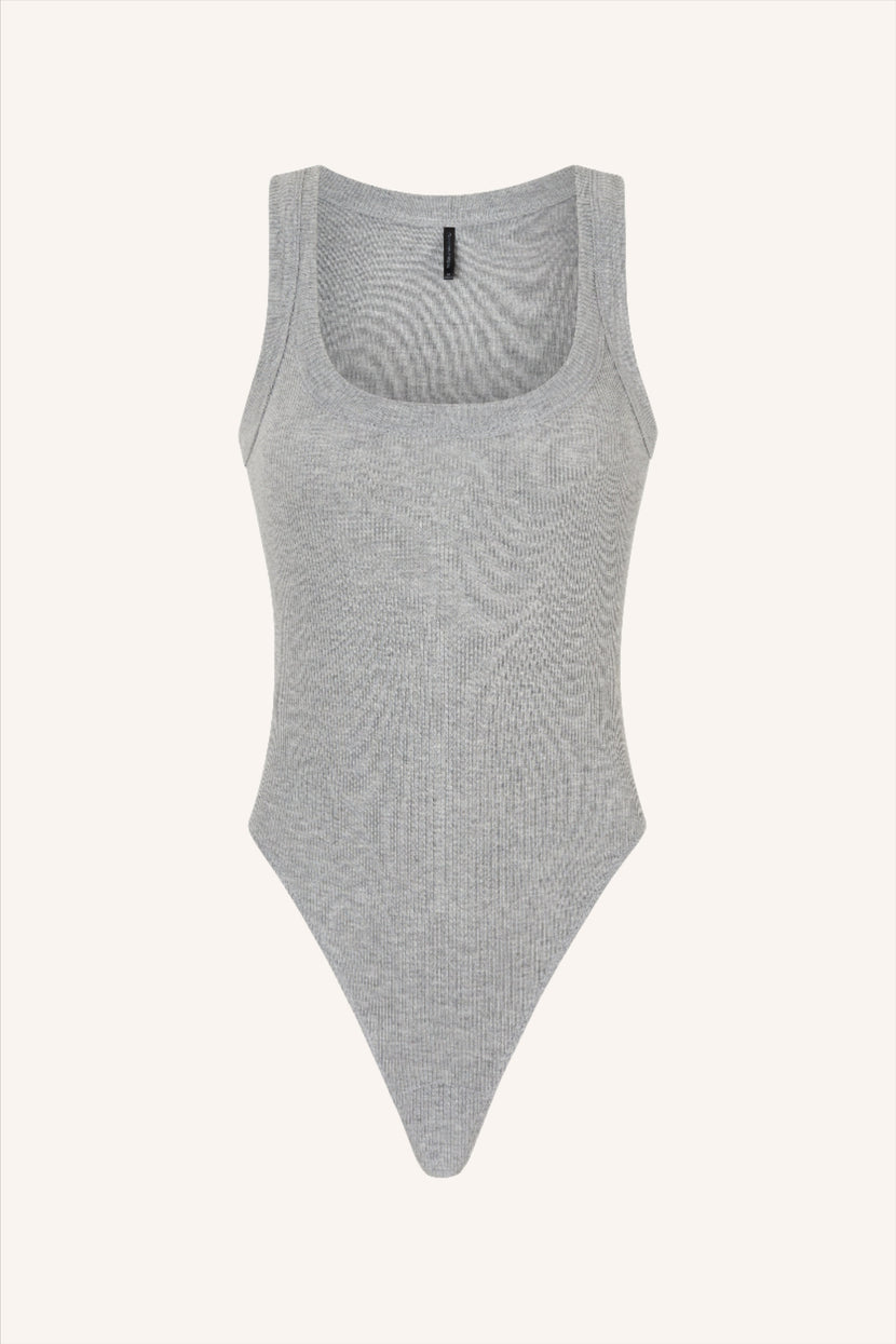 Les Girls Rib Bodysuit Grey