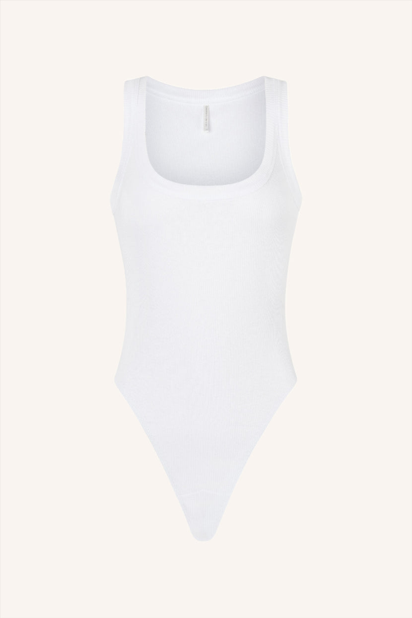 Les Girls Rib Bodysuit White