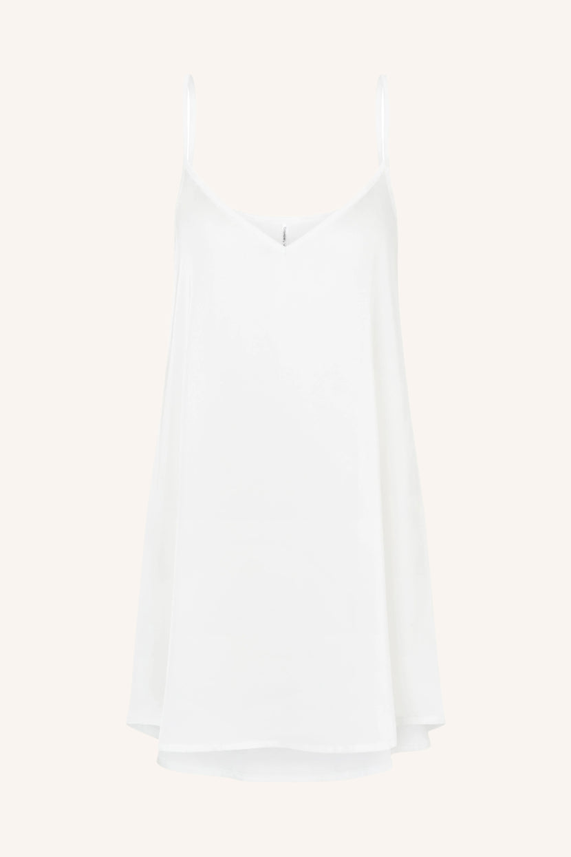 Coquette XS/S / White Silk Mini Dress Fuchsia