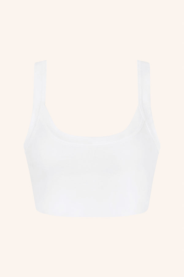 Les Girls White Crop Top