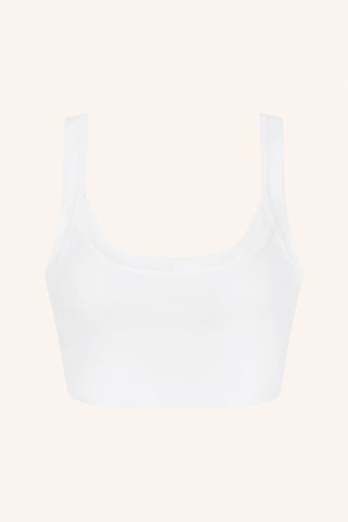 Les Girls XS / White Crop Top Grey