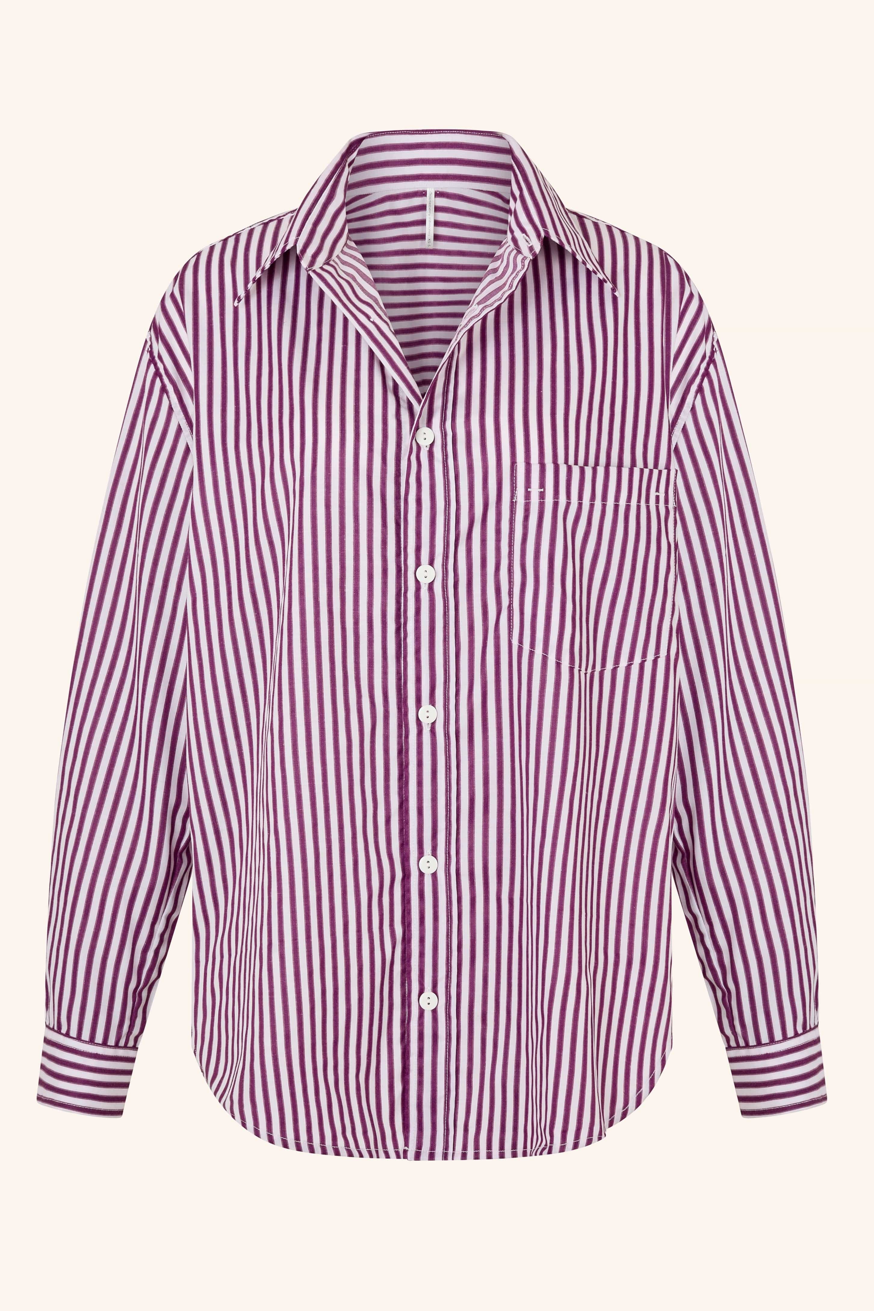 Striped Shirt Plum