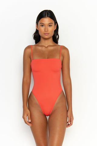 So Chic XS / Coral One Piece Tank Seafoam