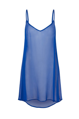 Coquette XS/S / Royal Blue Silk Mini Dress Black