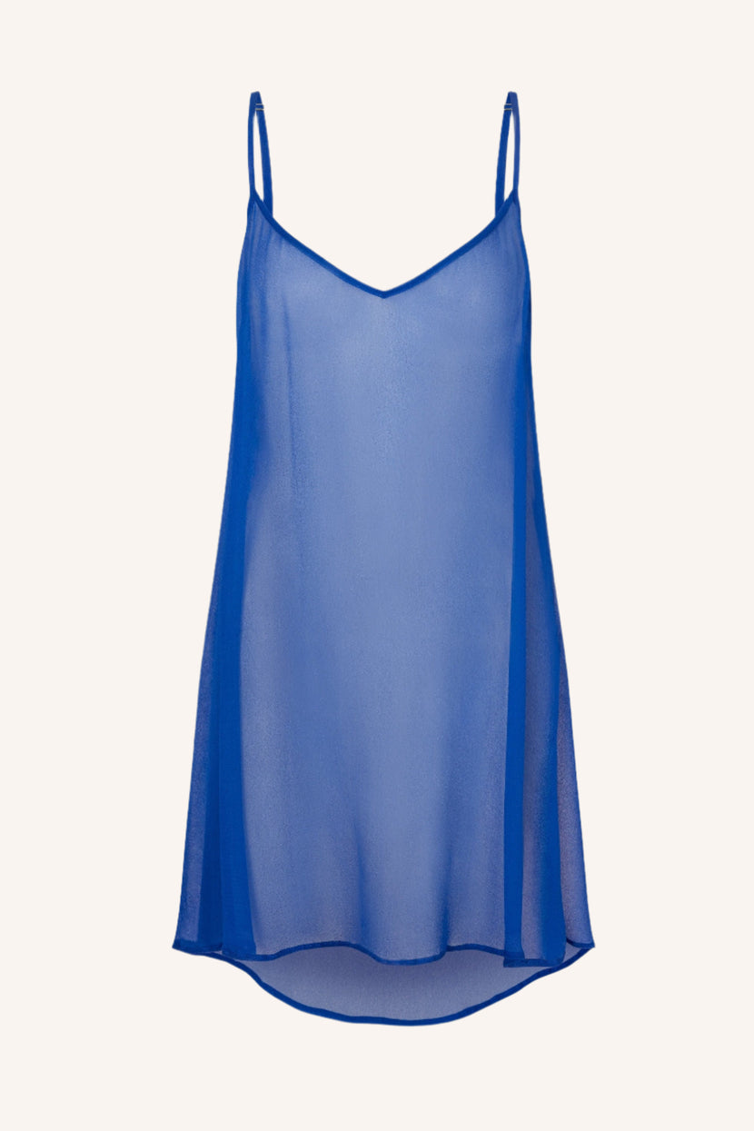 Coquette XS/S / Royal Blue Silk Mini Dress Royal Blue