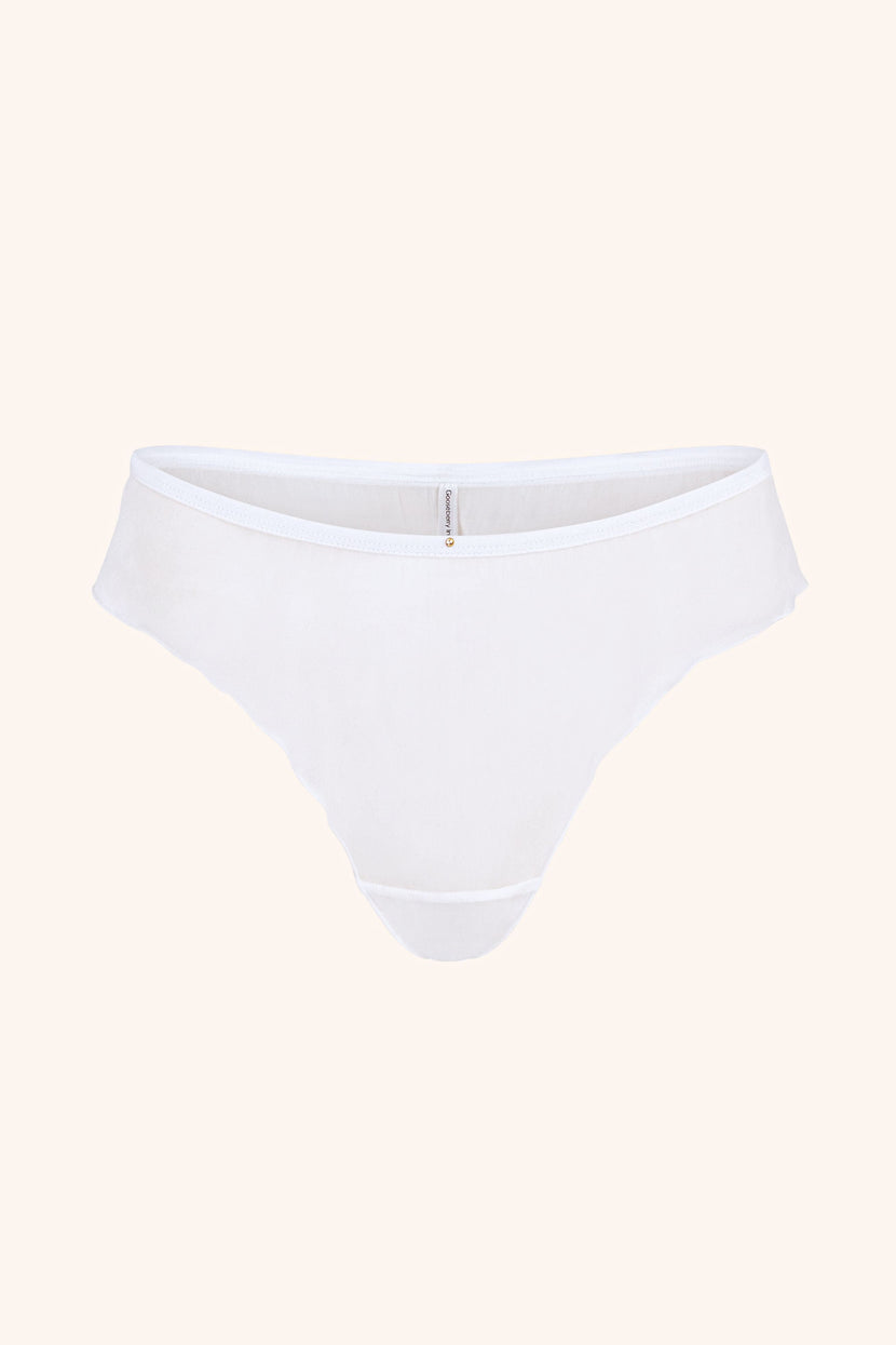Coquette XS / White Silk Panties Fuchsia