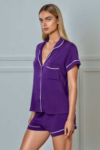 Cozy Modal PJ Set Blueberry