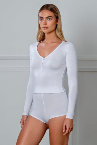 Cozy Modal Shorty White