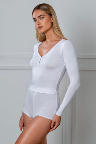 Cozy Modal Shorty White