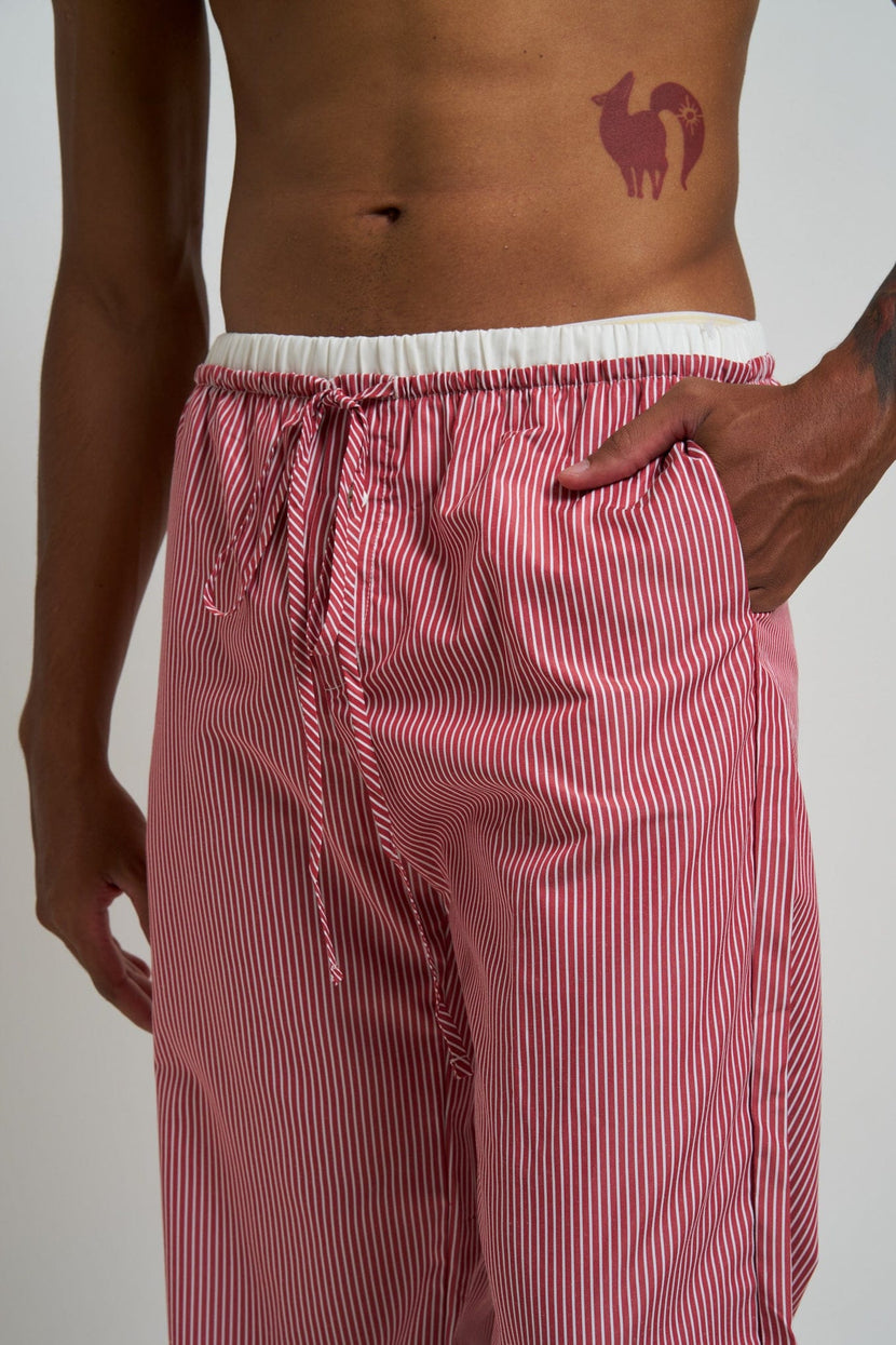 Le Boyfriend Pants Red