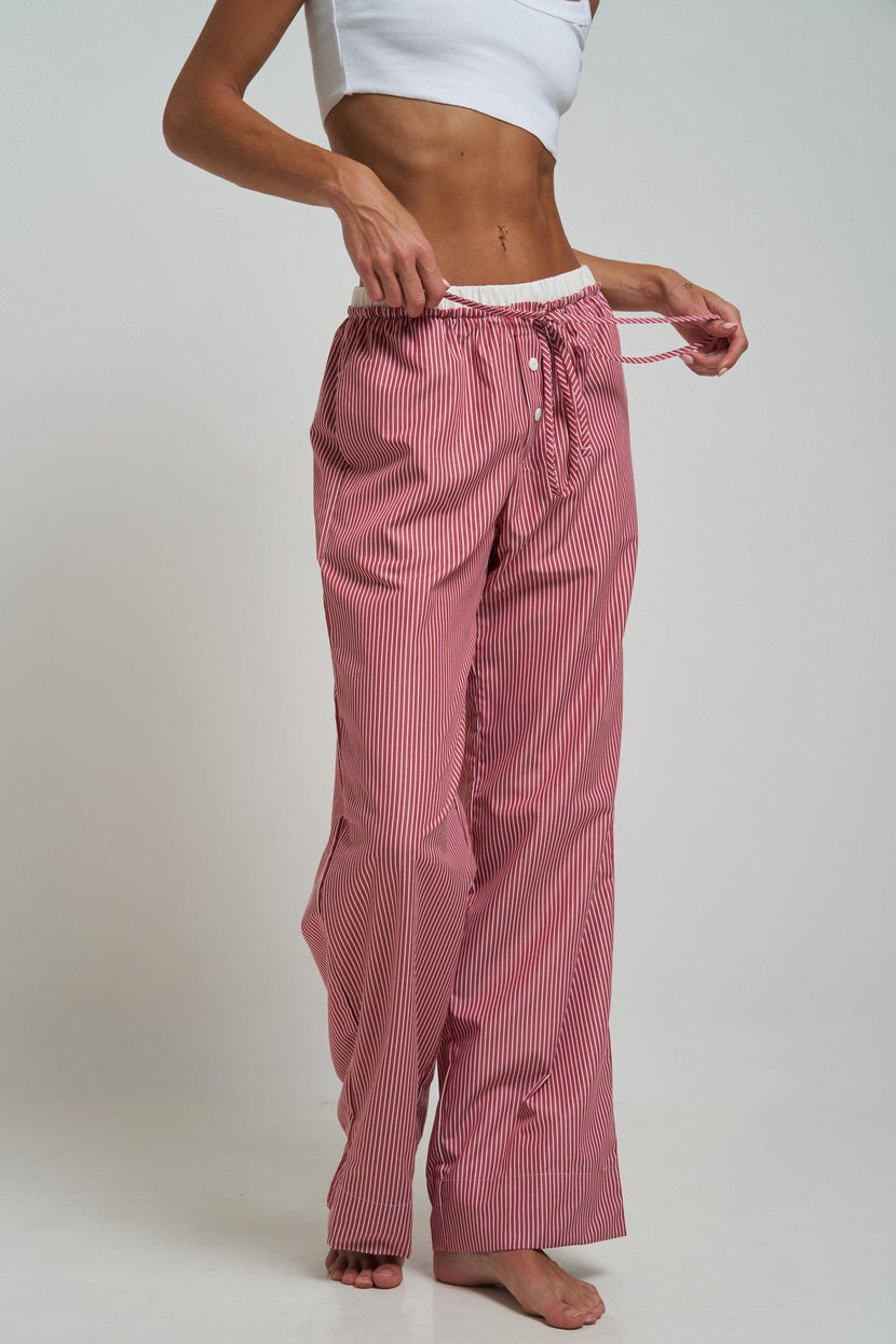 Le Boyfriend Pants Red