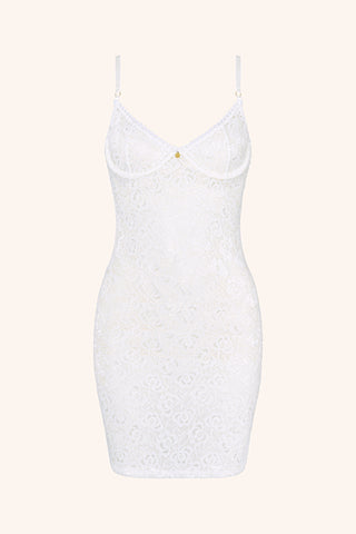 Mon Cheri XS / White Bustier Dress White