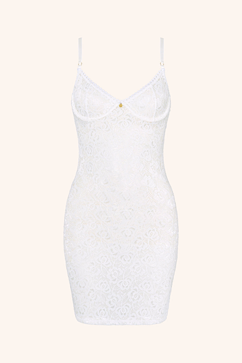 Mon Cheri XS / White Bustier Dress White