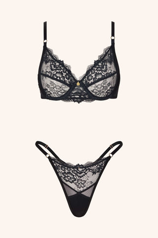 Moonlight XS / Black Push Up Bra Black