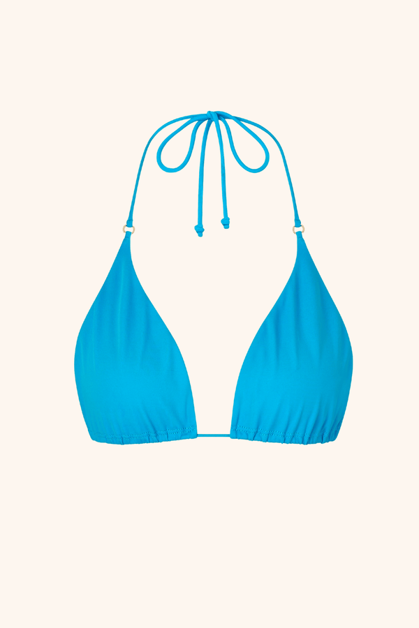 So Chic Halterneck Triangle Top in Cerulean