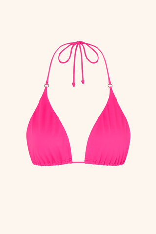So Chic XS / Neon Pink Halterneck Triangle Neon Pink