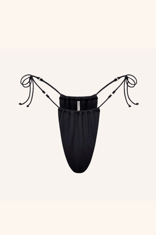 So Chic ONE SIZE / Black Side Tie Bikini Briefs Black