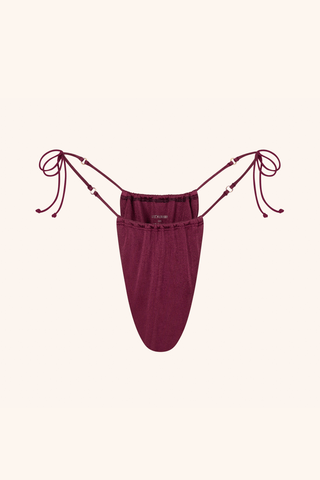So Chic ONE SIZE / Cassis Side Tie Bikini Briefs Cassis