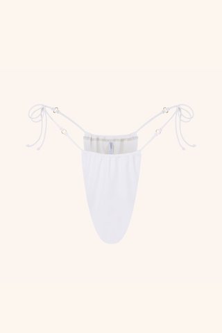 So Chic ONE SIZE / White Side Tie Bikini Briefs White