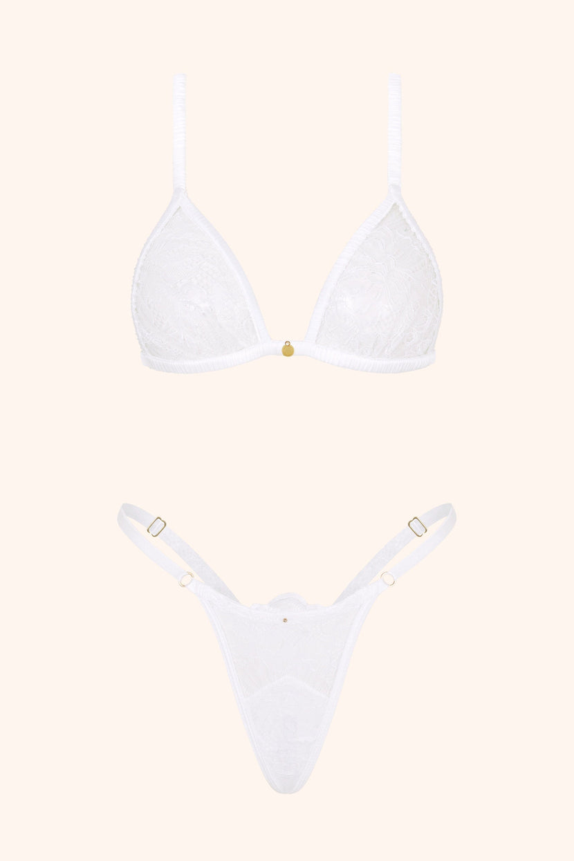 You One Size / Ivory Thong Black
