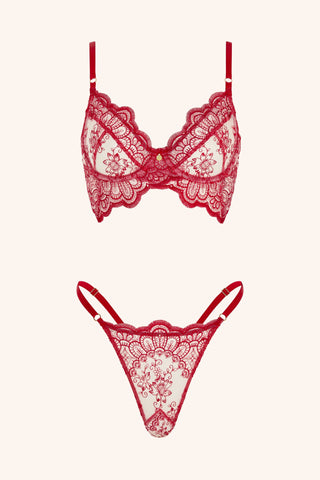 Amore XS / Red Longline Bra Red