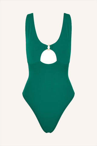 So Chic XS / Emerald One Piece Cutout Red