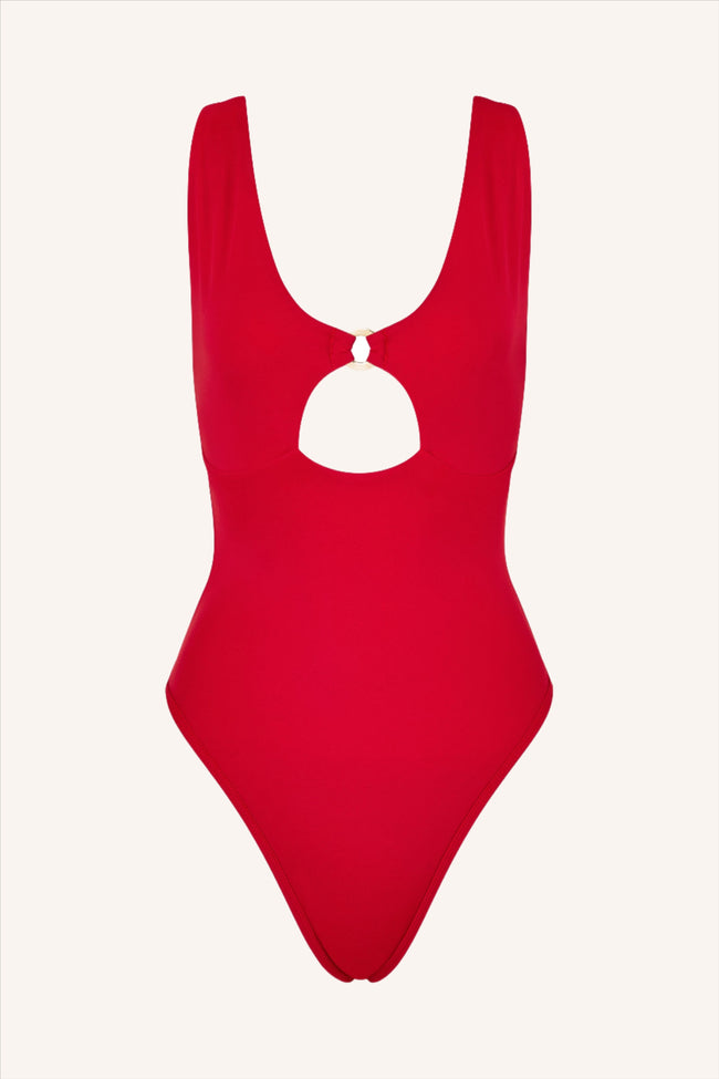 One Piece Cutout Red