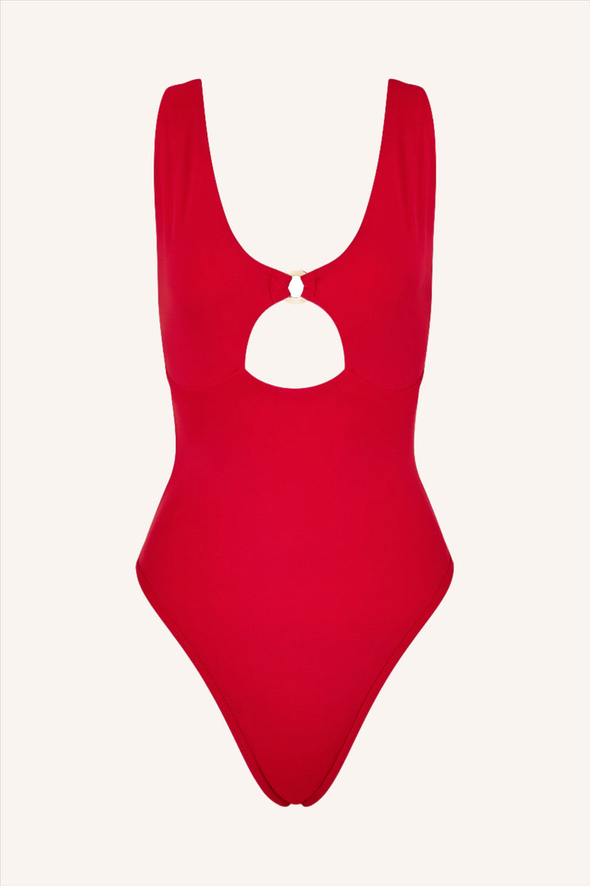 So Chic XS / Red One Piece Cutout Red