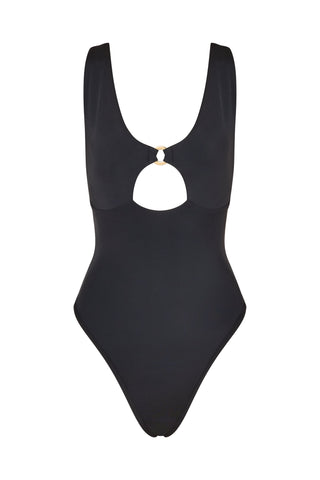 So Chic XS / Black One Piece Cutout Red