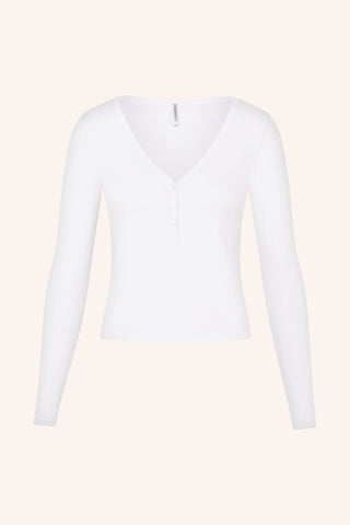 Cozy Modal White / XS Long Sleeve Top Black