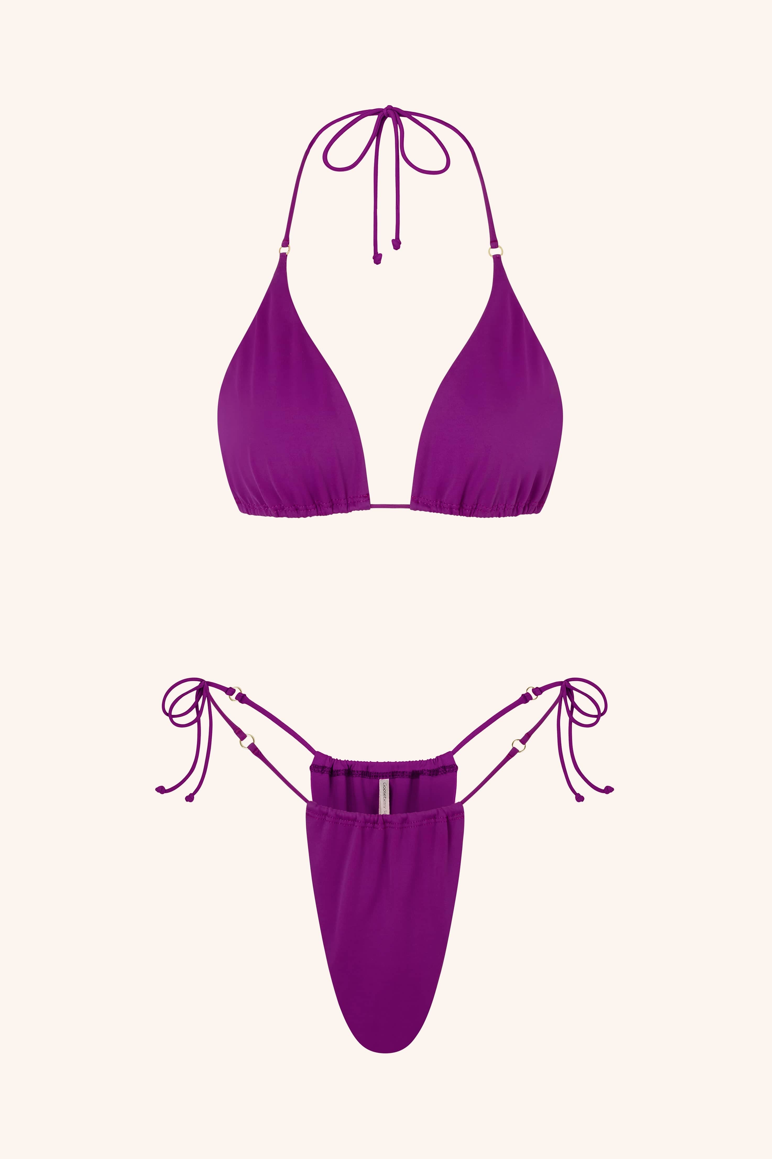 So Chic ONE SIZE / Plum Side Tie Bikini Briefs White