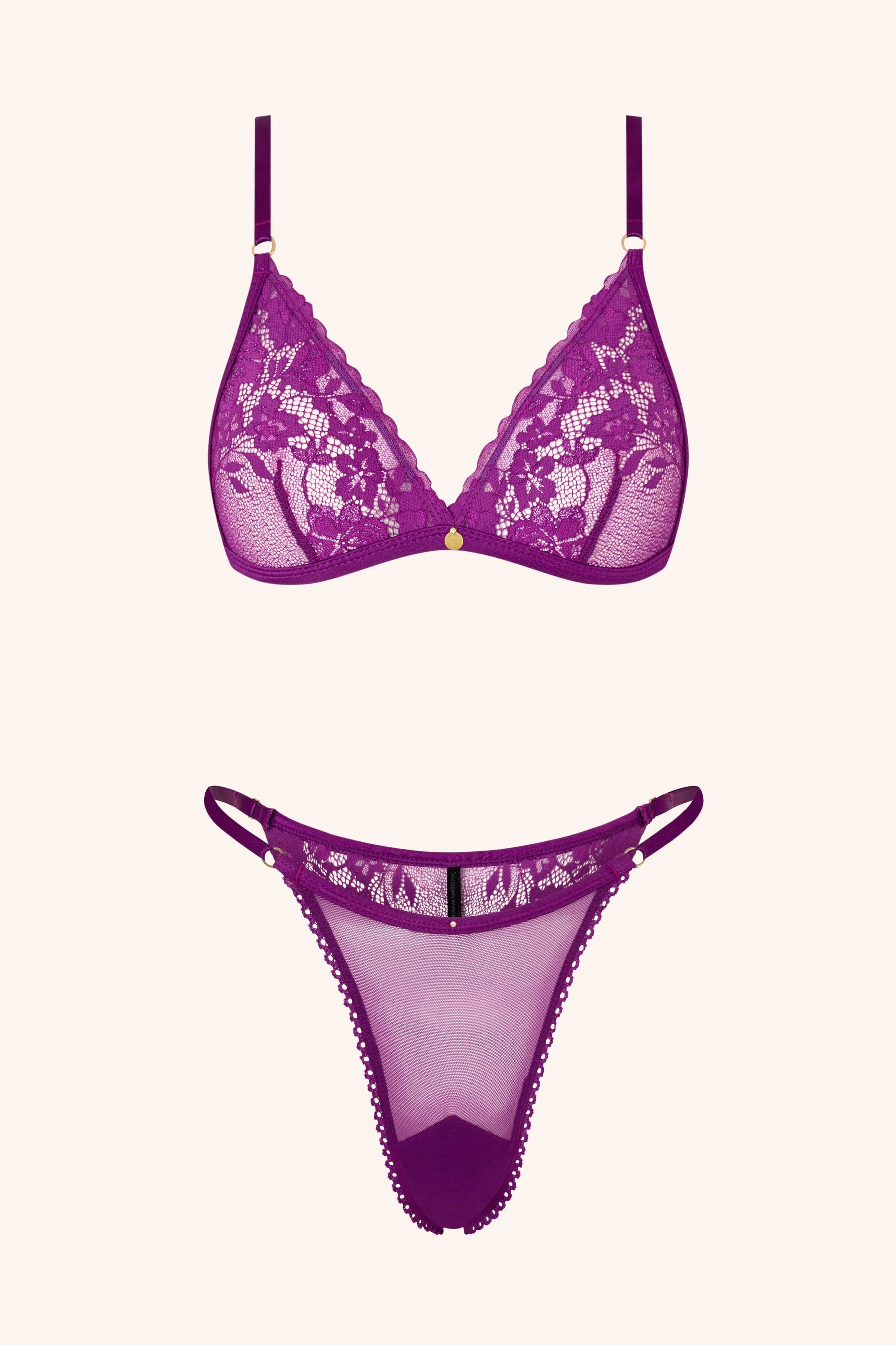 Gooseberry Intimates | Star Tanga Lingerie - Purple | Gooseberry Intimates | Star Tanga Lingerie - Purple |