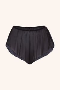 Coquette XS / Black Silk Shorts Fuchsia