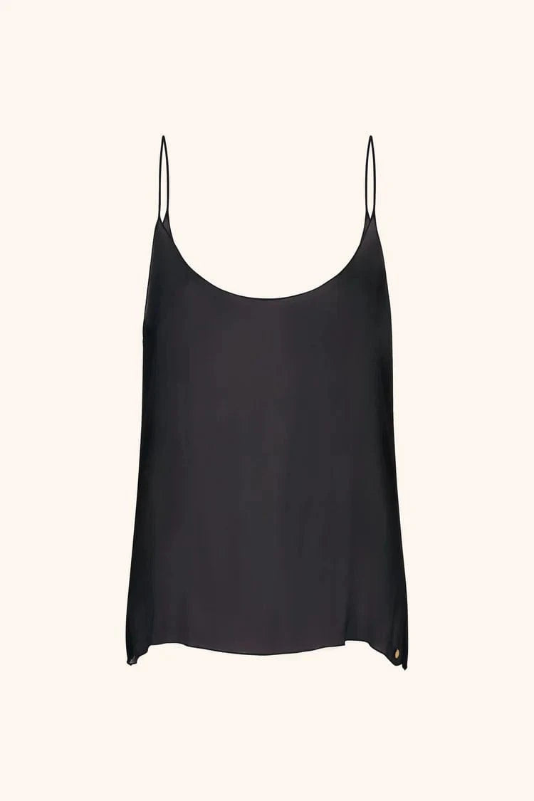 Coquette XS/S / Black Silk Caraco Red