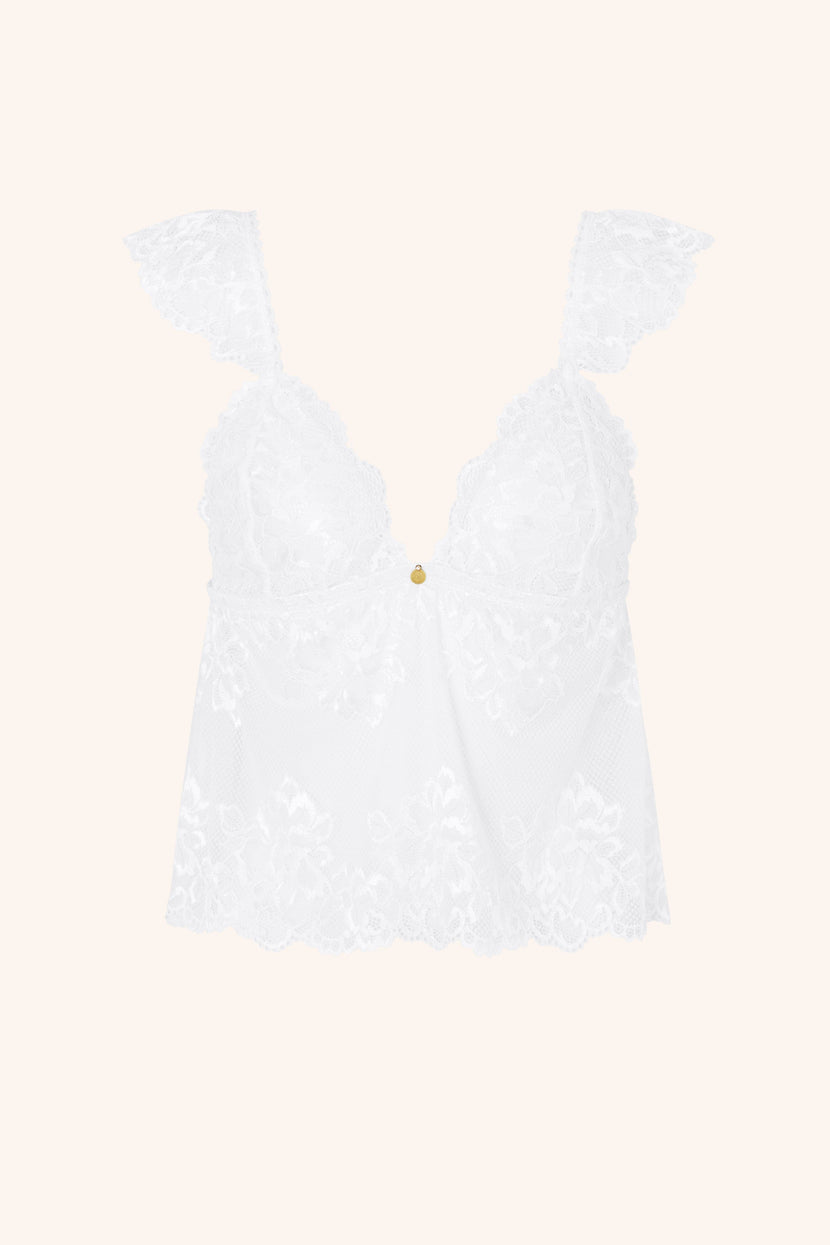 Coquette XS / White Caraco White