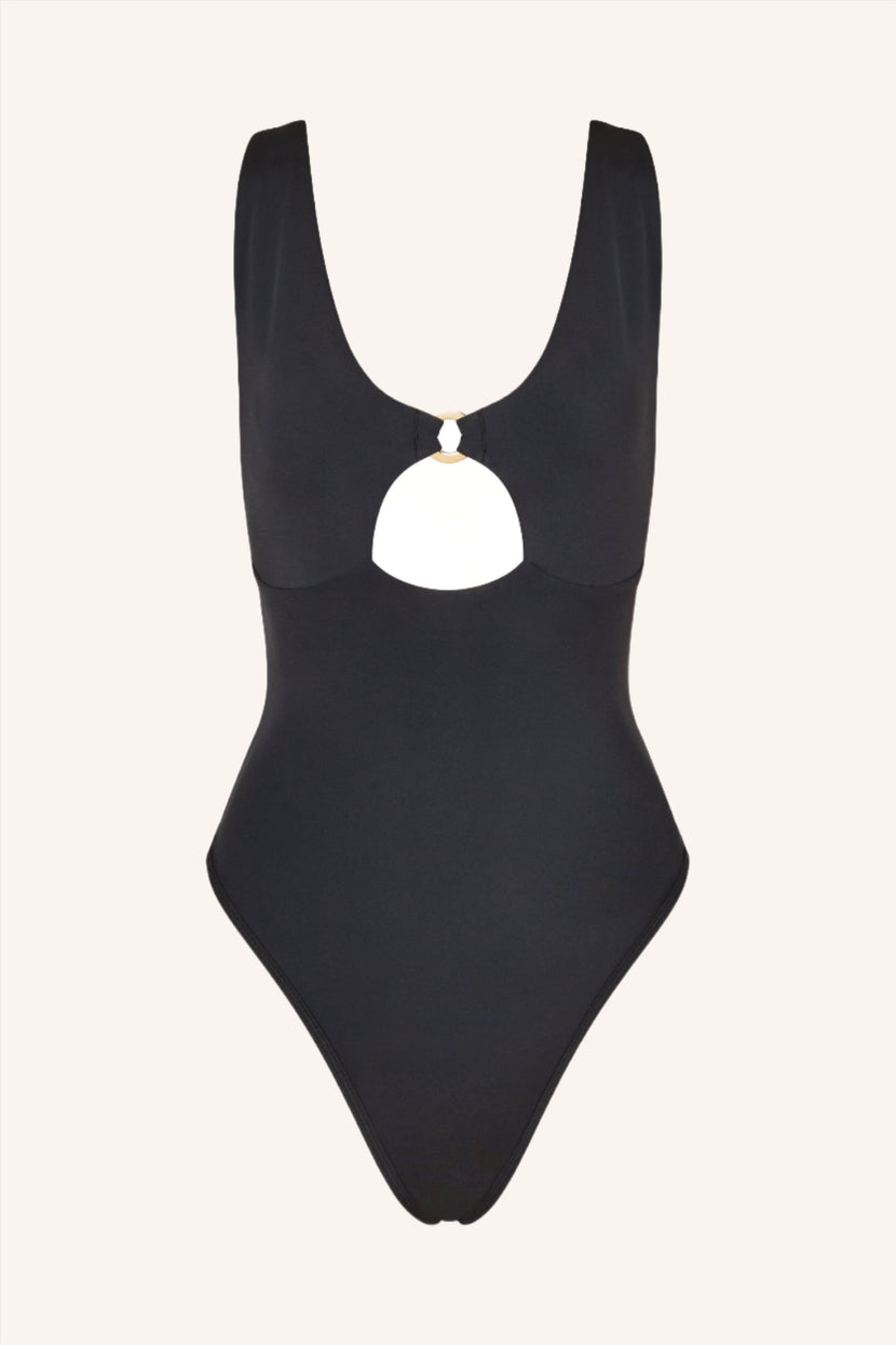 So Chic XS / Black One Piece Cutout White