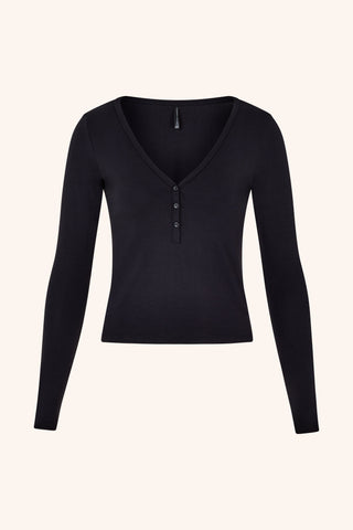 Cozy Modal Black / XS Long Sleeve Top Black