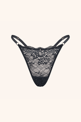 Pearl One Size / Grey Thong Grey