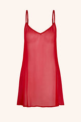 Silk Mini Dress Red
