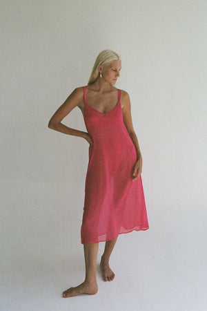 Coquette Silk Maxi Dress